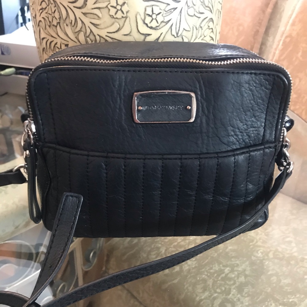 B. MAKOWSKY Rare Subtle Leather Crossbody Bag.